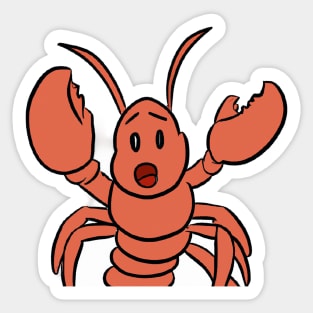 Cute Lobster Drawing Sticker